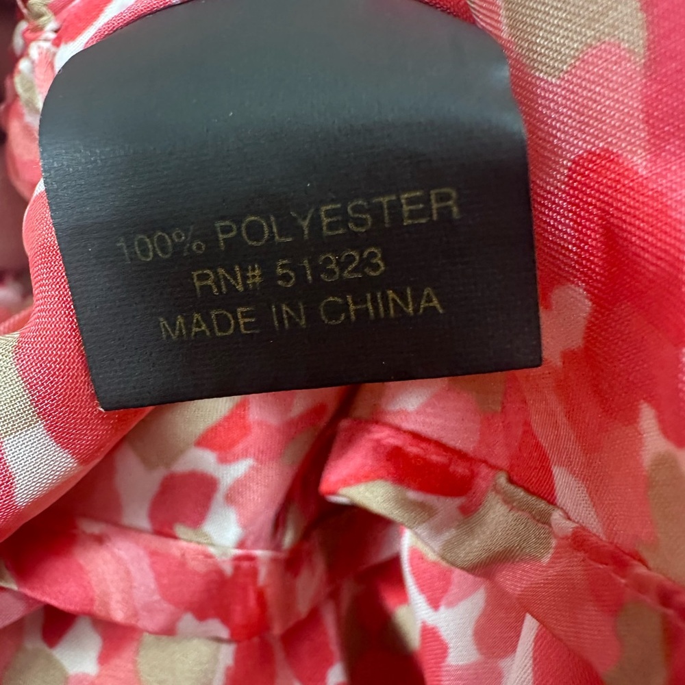 Cynthia Steffe Coral Print Blouse size XL - Picture 11 of 11